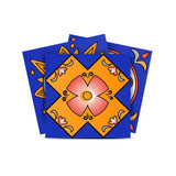 12" X 12" Blue and Gold Celestial Mosaic Peel and Stick Removable Tiles