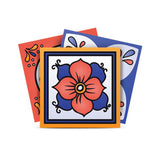 12" X 12" Shades of Blue Celestial Mosaic Peeland Stick Removable Tiles