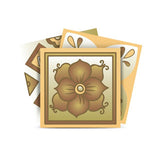 12" X 12" Vintage Beige and White Peel and Stick Removable Tiles