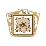 12" X 12" Vintage Brown and White Peel and Stick Removable Tiles