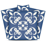 12" X 12" Wedgwood Blue and White Peel and Stick Removable Tiles