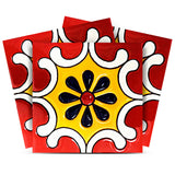 12" X 12" Blue Gray Yellow Pop Peel and Stick Removable Tiles