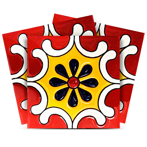 12" X 12" Blue Gray Yellow Pop Peel and Stick Removable Tiles