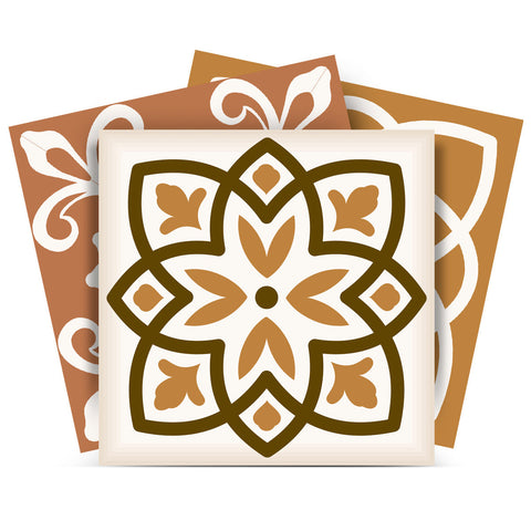 12" X 12" Snickerdoodle Mosaic Pop Peel and Stick Removable Tiles