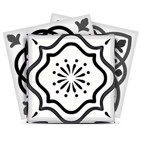 12" X 12" Shades of Grey Mosaic Peel and Stick Removable Tiles