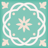 12" X 12"  Mint Green Aquamarine Mosaic Peel and Stick Removable Tiles