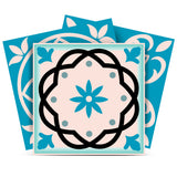 12" X 12" Sky Blue Mosaic Peel and Stick Removable Tiles