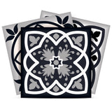 12" X 12" Black White and Tan Peel and Stick Removable Tiles