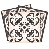 12" X 12" Charcoal and White Mosaic Peel and Stick Removable Tiles