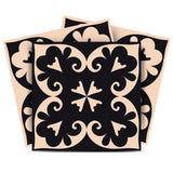 12" X 12" Brown and Black The Sheep Peel and Stick Removable Tiles