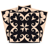 12" X 12" Brown and Black The Sheep Peel and Stick Removable Tiles