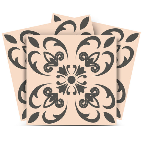 12" X 12" Charcoal Orchid Peel and Stick Removable Tiles