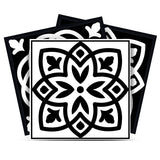 12" X 12" Black and White The Night Sky Mosaic Peel and Stick Removable Tiles