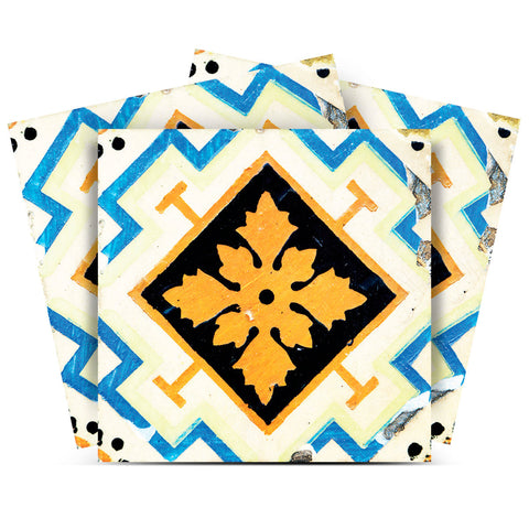 12" X 12" Gold Snowflake Peel and Stick Removable Tiles