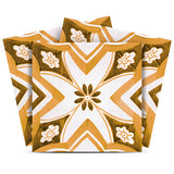 12" X 12" Brown and White Papaya Peel And Stick Removable Tiles