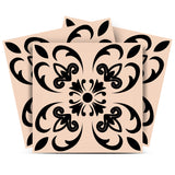 12" X 12" Black and Brown Mini Orchid Peel and Stick Removable Tiles