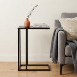 24" Black Iron Abstract End Table