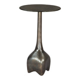 22" Charcoal Aluminum Round Pedestal End Table