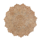 6' Natural Jute Geometric Hand Braided Round Rug