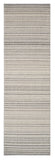 8' Gray And Beige Abstract Distressed Runner Rug