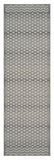 8' Gray And Beige Moroccan Distressed Runner Rug