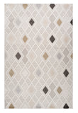 5' X 8' Cream and Beige Abstract Distressed Area Rug