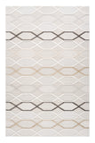 7' X 10' Cream and Beige Abstract Distressed Area Rug