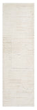 2' X 5' Cream and Beige Abstract Distressed Area Rug