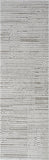 8' Gray And Ivory Abstract Distressed Runner Rug