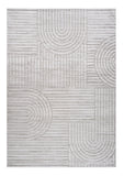 7' X 10' Gray and Ivory Abstract Distressed Area Rug