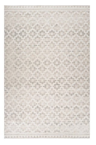 7' X 10' Cream and Beige Moroccan Area Rug