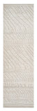8' Gray And Beige Abstract Distressed Runner Rug