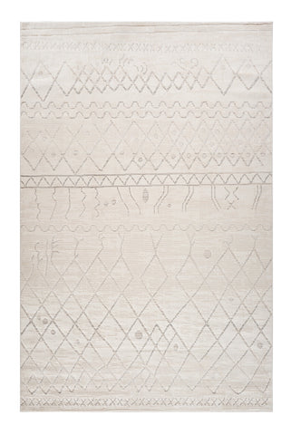 7' X 10' Gray and Beige Abstract Distressed Area Rug