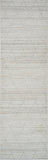 8' Gray And Beige Geometric Distressed Runner Rug