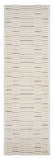 8' Gray And Cream Abstract Distressed Runner Rug