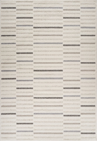 7' X 10' Gray and Cream Abstract Distressed Area Rug