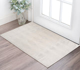 2' X 5' Cream and Beige Geometric Area Rug