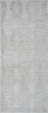 2' X 5' Gray and Ivory Geometric Distressed Area Rug