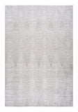 4' X 6' Gray and Ivory Geometric Distressed Area Rug