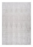5' X 8' Gray and Ivory Geometric Distressed Area Rug