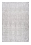 7' X 10' Gray and Ivory Geometric Distressed Area Rug