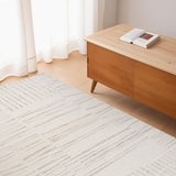 4' X 6' Gray and Beige Geometric Distressed Area Rug