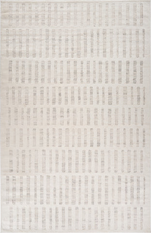 2' X 5' Gray and Beige Geometric Distressed Area Rug