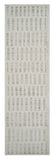 8' Gray and Beige Geometric Distressed Runner Rug