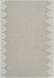 6' X 9' Beige And Brown Geometric Distressed Indoor Outdoor Area Rug