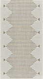 3' X 5' Beige And Brown Geometric Distressed Indoor Outdoor Area Rug