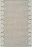 6' X 9' Beige And Brown Geometric Distressed Indoor Outdoor Area Rug