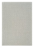 5' X 7' Cream and Beige Geometric Distressed Indoor Outdoor Area Rug