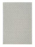 6' X 9' Cream and Beige Geometric Distressed Indoor Outdoor Area Rug