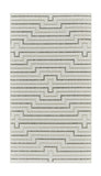 3' X 5' Cream and Beige Geometric Distressed Indoor Outdoor Area Rug